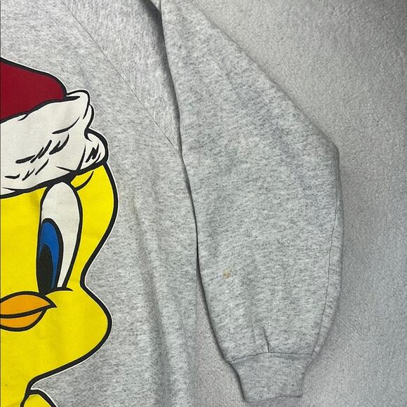 Looney Tunes Warner Bros Vintage Christmas Tweety Bird Crewneck Sweater Large - Picture 7 of 10